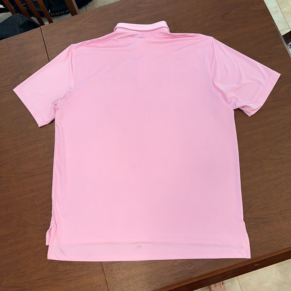 Peter Millar Summer Comfort Pink Golf Polo Shirt Mens XL Embroidered Flag Logo - Picture 3 of 12
